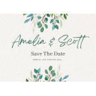 Minimalist Wedding Invitation Template Save The Date Card, Botanical Floral Wedding Invitation Template Download, Editable Invite, Canva